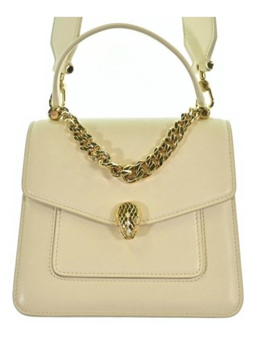Bvlgari Serpenti Forever 2-Way Shoulder Bag Ivory